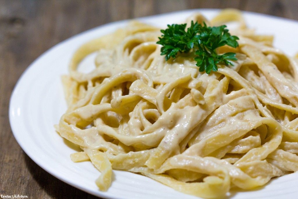 Vegan fettuccine alfredo Ceara's Kitchen