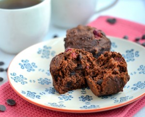 chocolate cranberry muffins