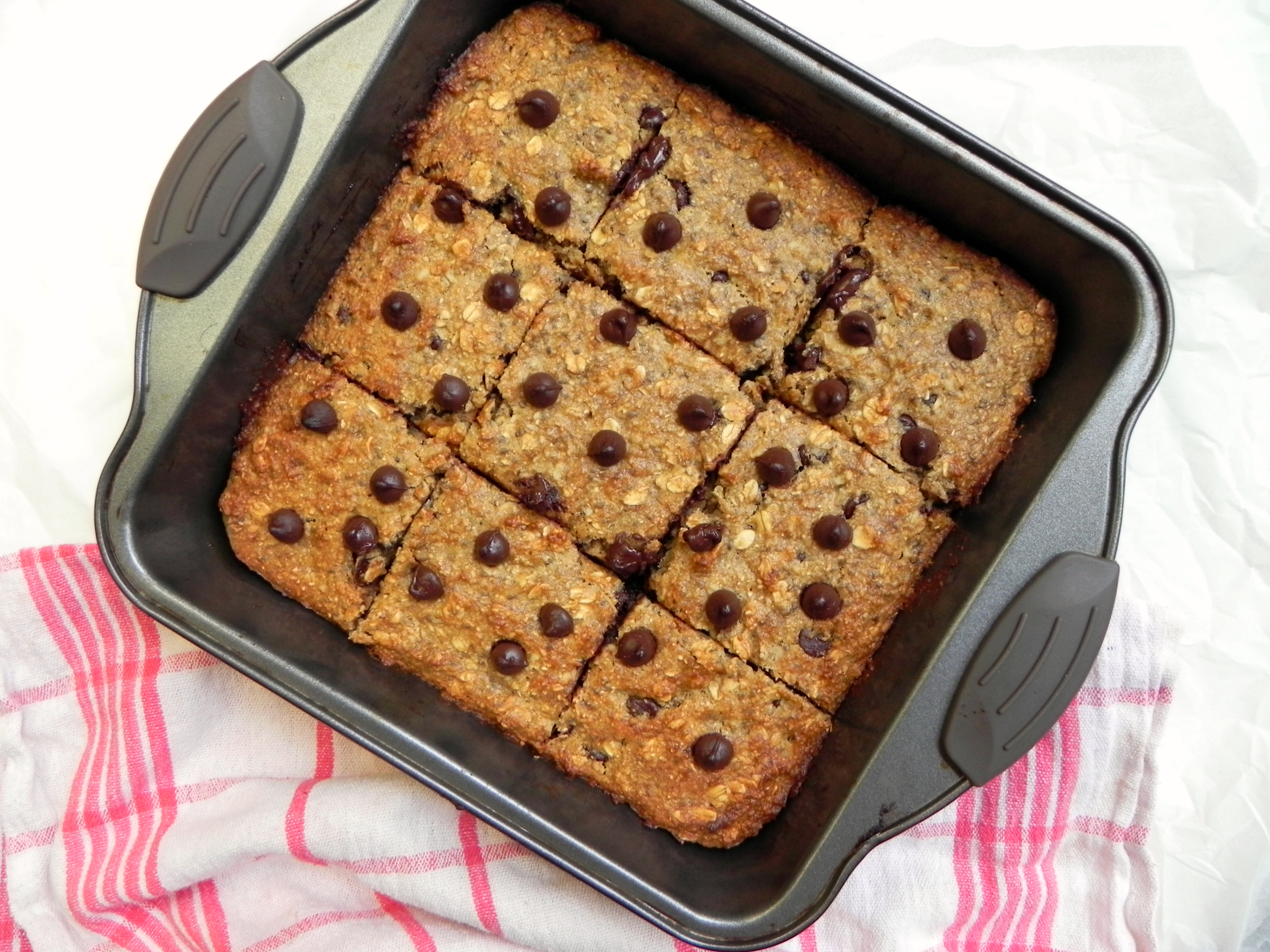 Healthy Chocolate Chip Banana Bread Bars Recipe Healthy chocolate