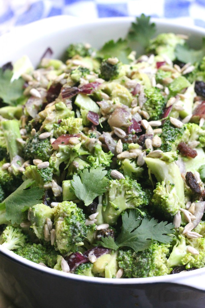 healthy creamy broccoli salad