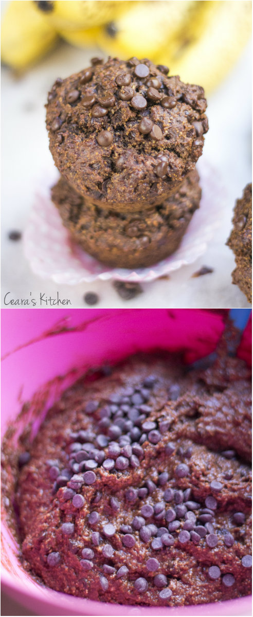 Gluten Free Double Chocolate Banana Muffins Gluten Free Double Chocolate Banana Muffins