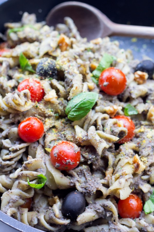 Basil Black Olive Tapenade with Cherry Tomatoes