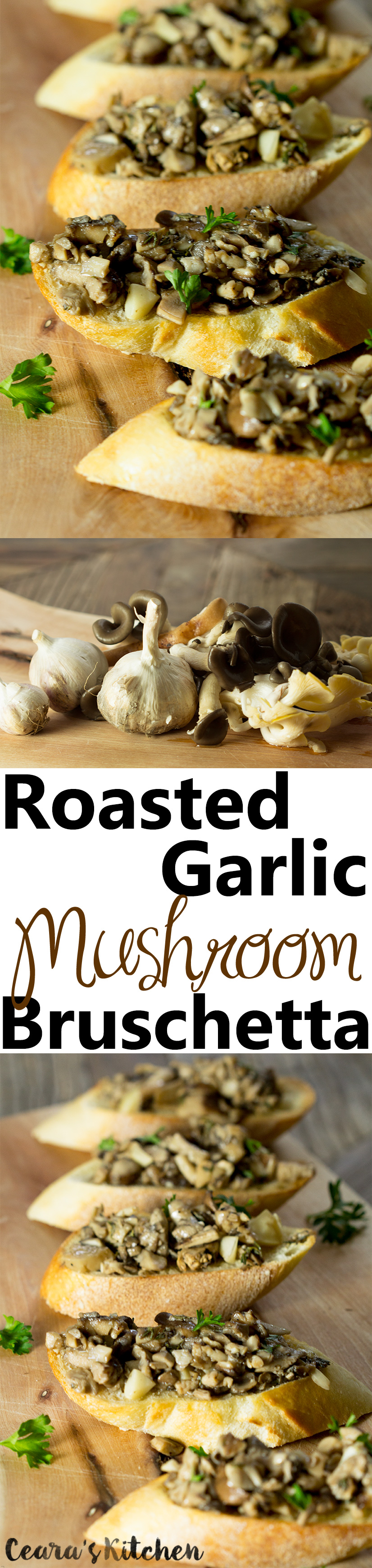 Roasted Garlic and Mushroom Bruschetta Roasted Garlic and Mushroom Bruschetta