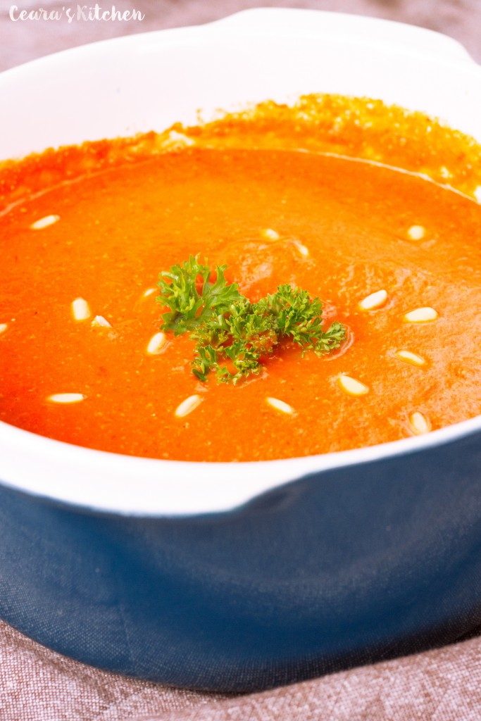 Creamy Healthy Roasted Red Pepper Soup recipe