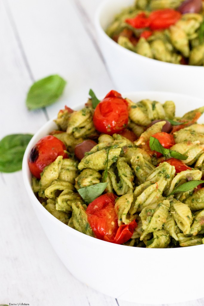 Vegan Avocado Pesto Pasta Ceara's Kitchen