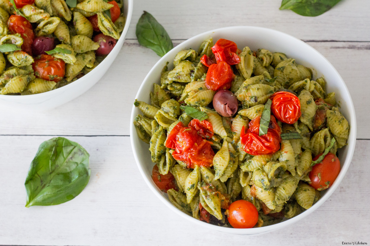 Vegan Avocado Pesto Pasta Ceara's Kitchen