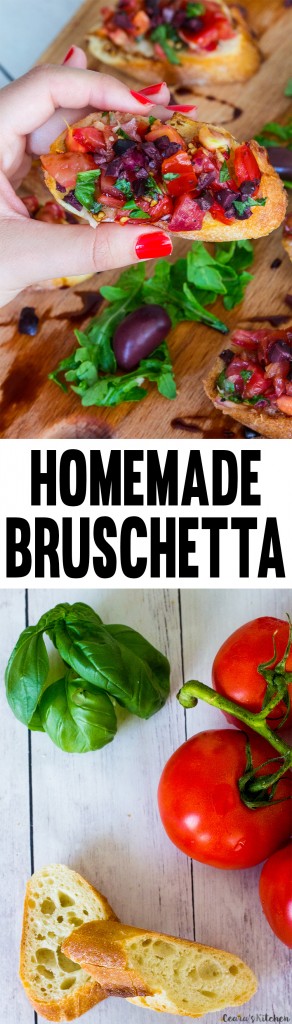easy vegan bruschetta