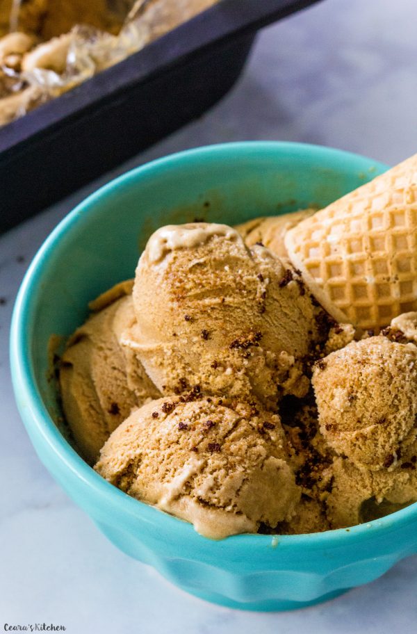 Aquafaba DairyFree Coffee Ice Cream Ceara's Kitchen