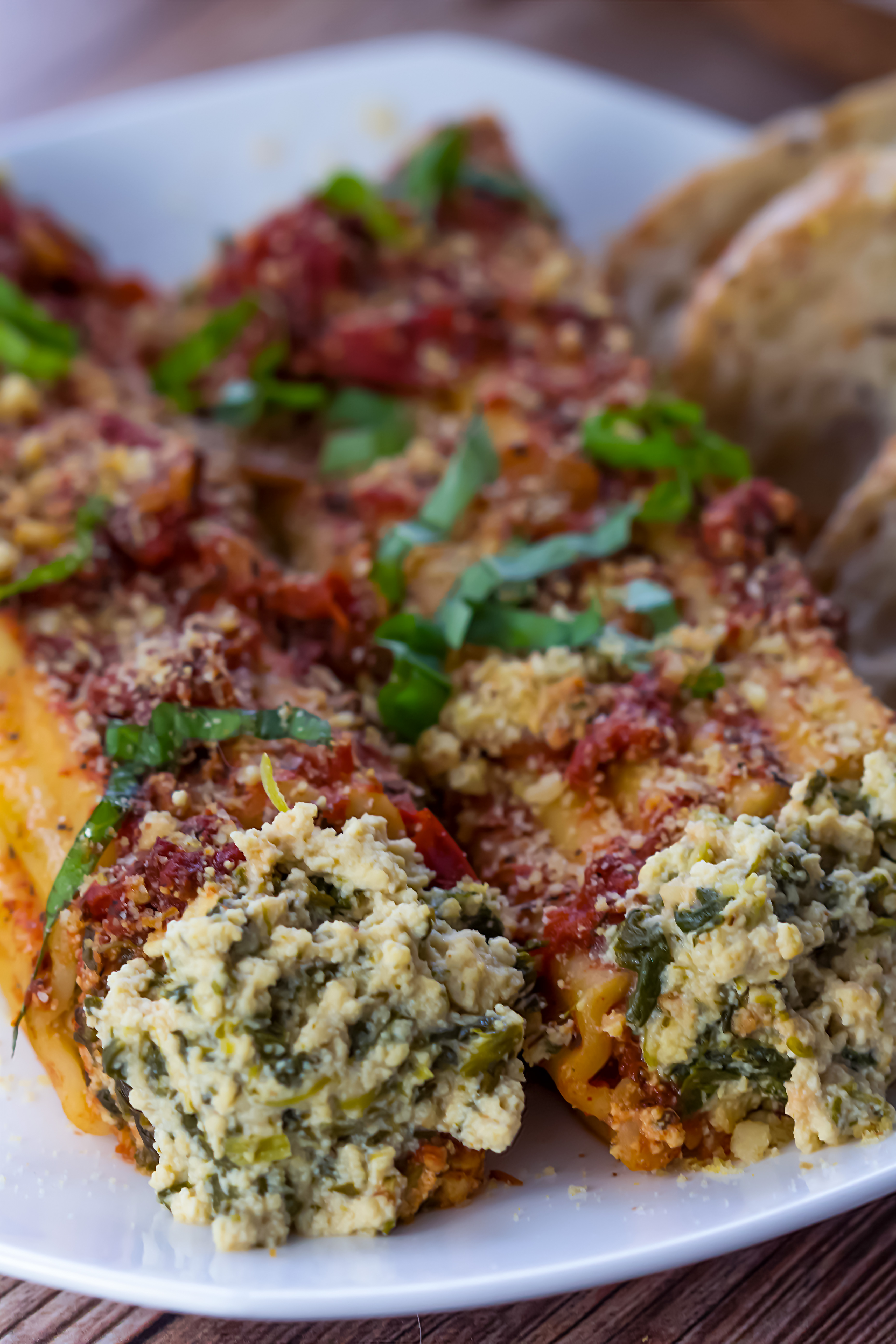 Ricotta and Spinach Vegan Cannelloni