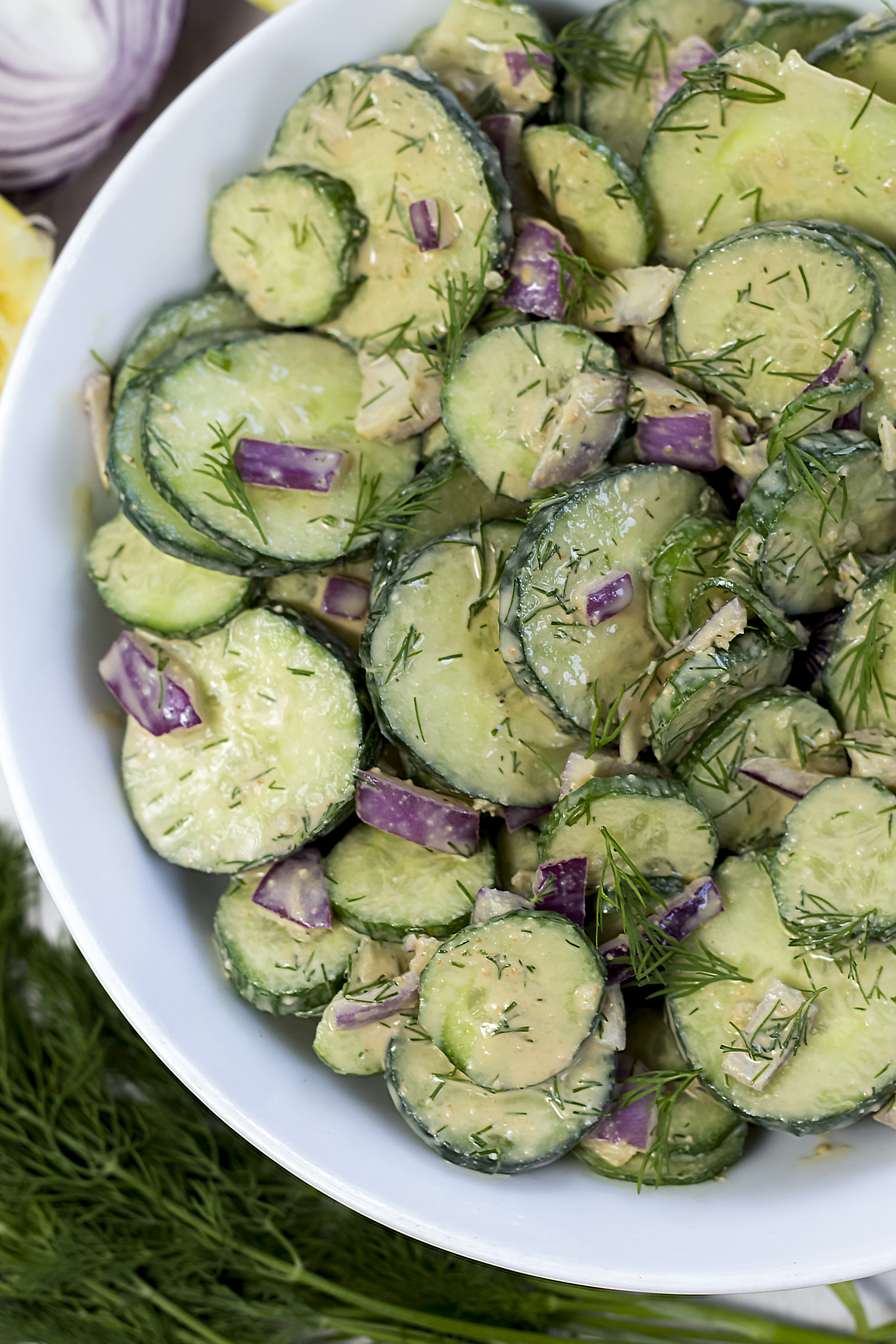 Vegan Creamy Cucumber Salad