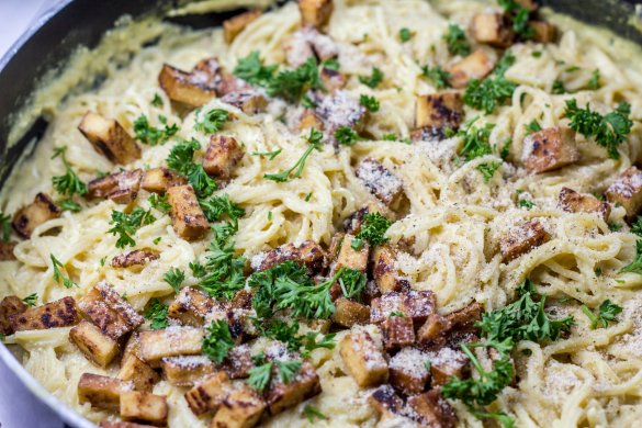 Vegan Spaghetti Carbonara | Ceara's Kitchen